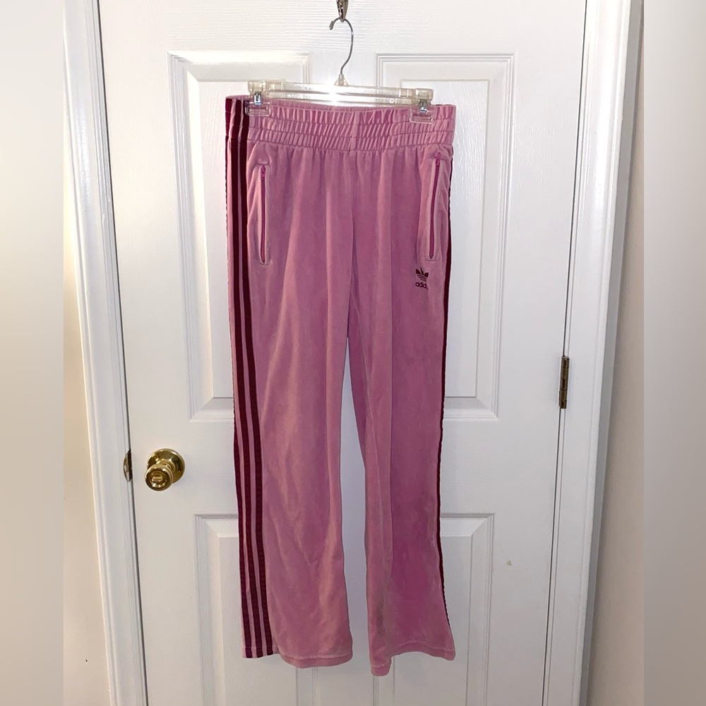 Adidas Pink Velour Track Pants